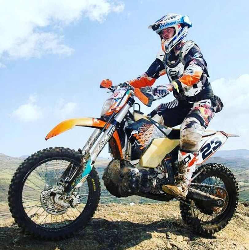 Wesley pestana on KTM 300 competing in Roof of africa race