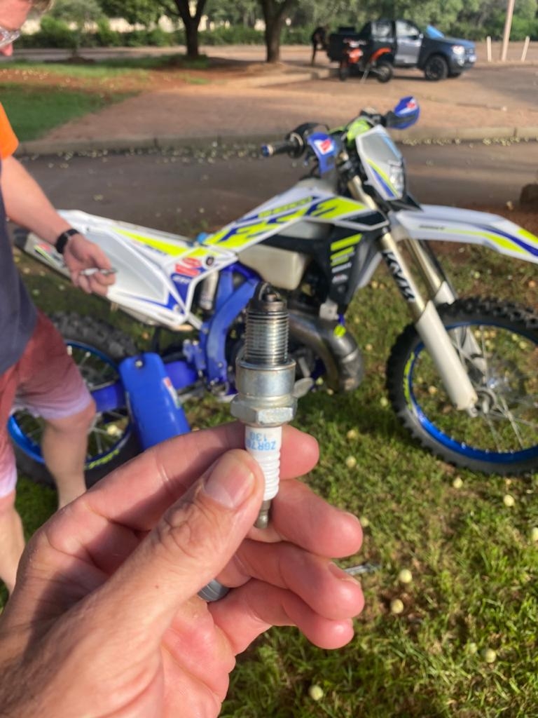 New dirt bike spark plug