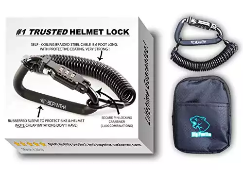 Bigpantha Motorcycle Helmet Lock & Cable