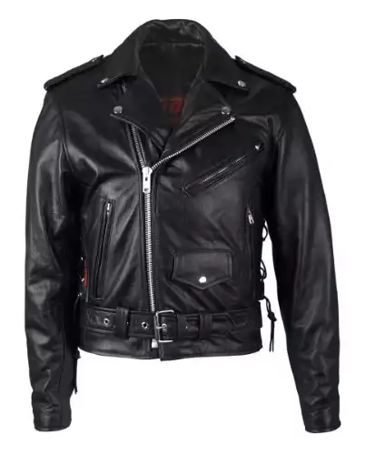 The Hot Black Leathers Classic Motorcycle Jacket