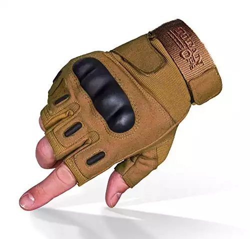 2. TitanOPS Fingerless Motorcycle Gloves