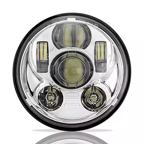 SUNPIE Bright 5.75 inch Silver LED Headlight