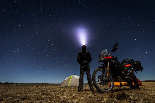 how to go motorcycle camping